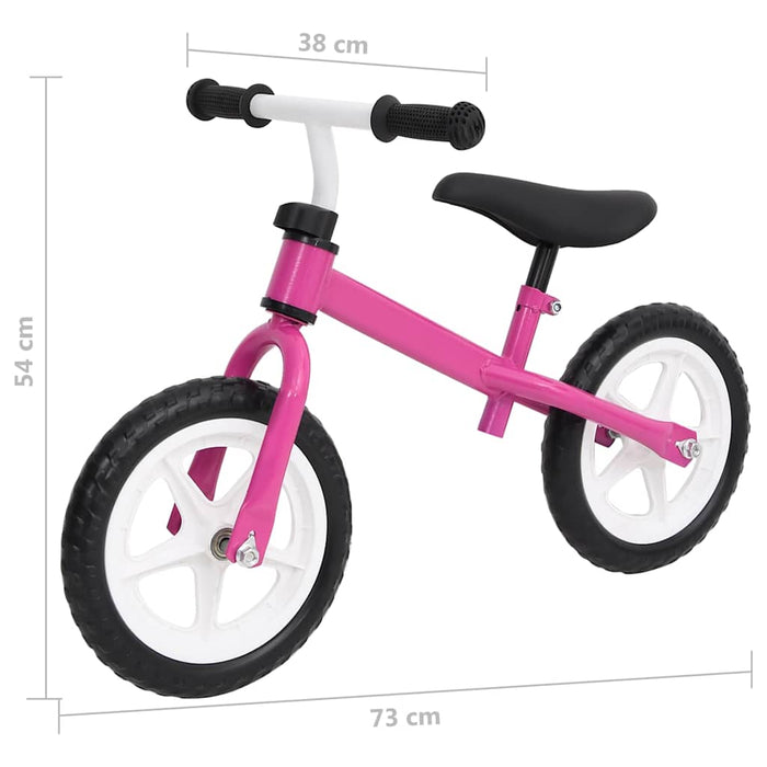 Bicicletă pentru echilibru 9,5 inci, cu roți, roz WALTI