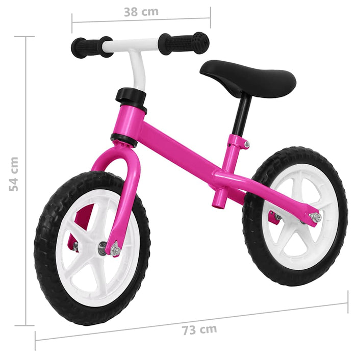 Bicicletă pentru echilibru 11 inci, cu roți, roz WALTI