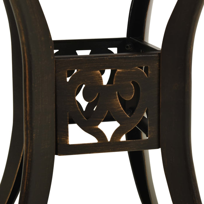 Masă pentru grădină, bronz, 78x78x72 cm, aluminiu turnat - WALTI WALTI