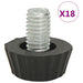 Picioare de mobilier reglabile M8, 18 buc., negru - WALTI WALTI