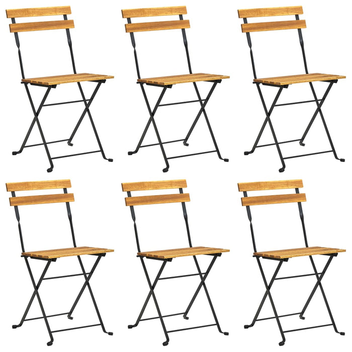 Set mobilier de exterior pliabil, 7 piese, lemn masiv de acacia WALTI