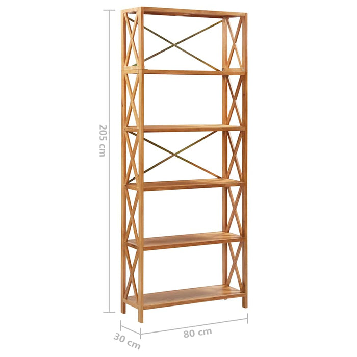 Raft cu 6 niveluri, 80 x 30 x 205 cm, lemn masiv de stejar WALTI
