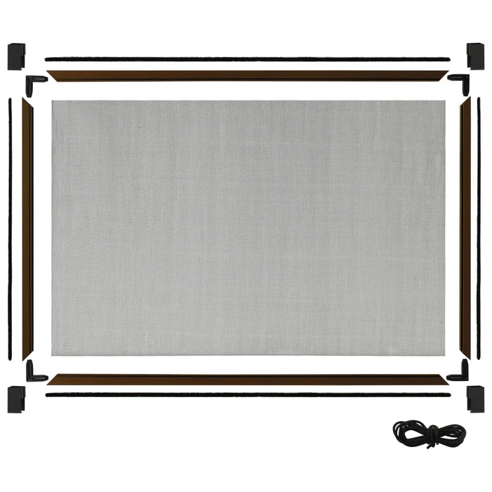 Plasă insecte extensibilă pentru ferestre, maro, (75-143)x50 cm - WALTI WALTI