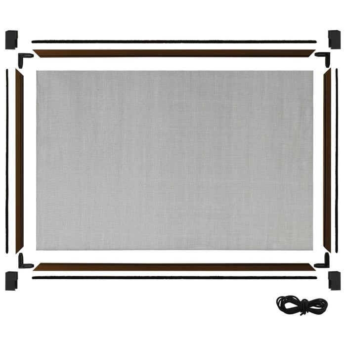 Plasă insecte extensibilă pentru ferestre maro (100-193)x75 cm - WALTI WALTI