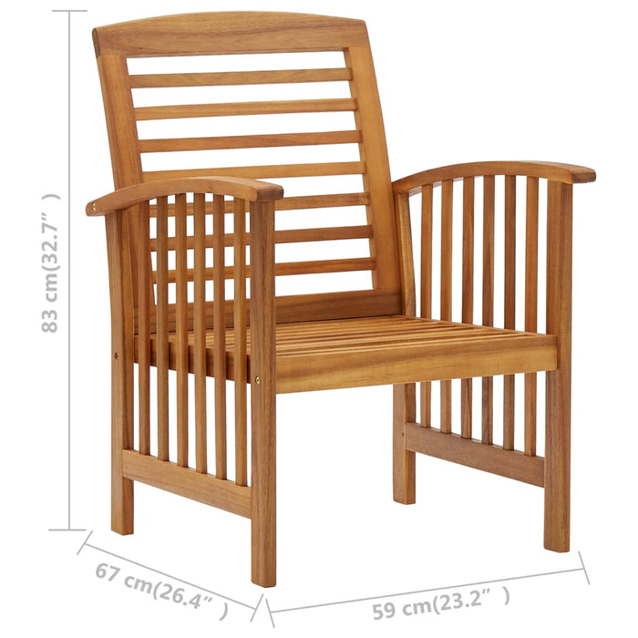 Set mobilier de grădină, 5 piese, lemn masiv de acacia - WALTI WALTI