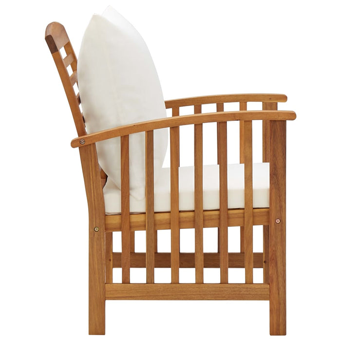 Set mobilier de grădină cu perne, 4 piese, lemn masiv de acacia WALTI