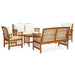 Set mobilier de grădină cu perne, 5 piese, lemn masiv acacia - WALTI WALTI