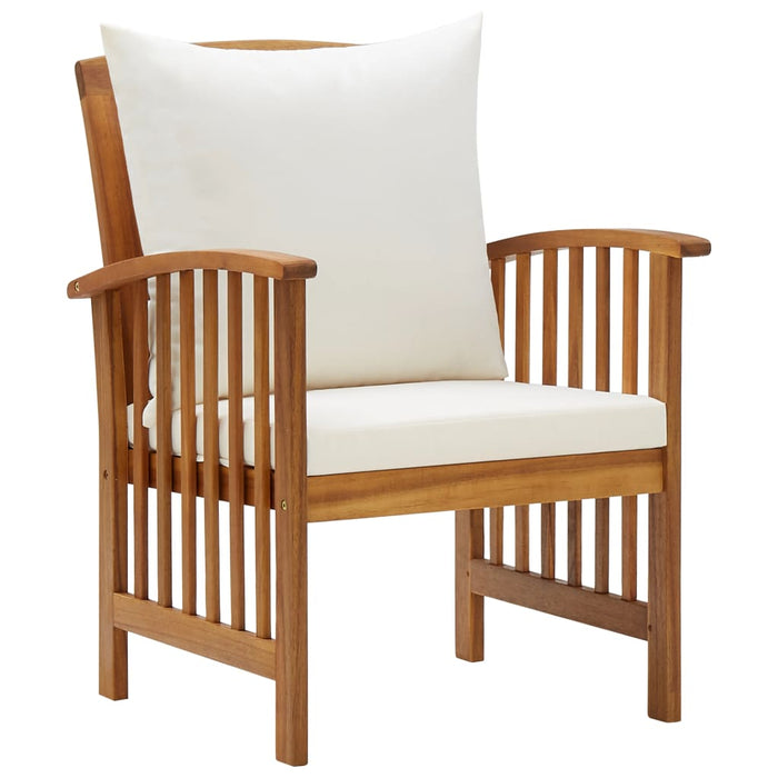 Set mobilier de grădină cu perne, 5 piese, lemn masiv de acacia - WALTI WALTI