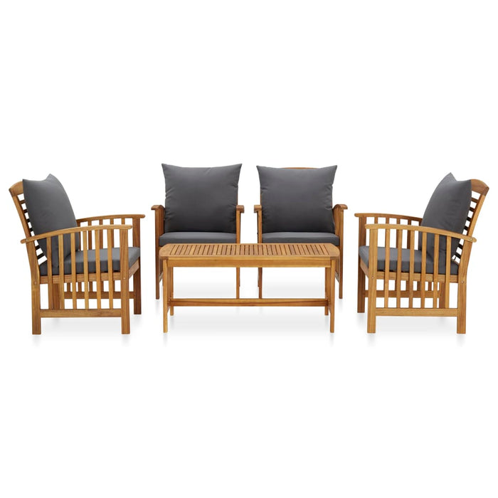 Set mobilier grădină cu perne, 5 piese, lemn masiv de acacia - WALTI WALTI