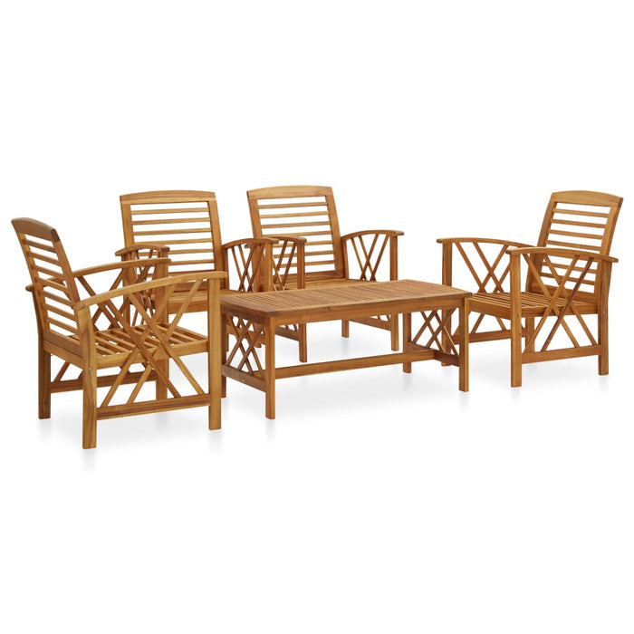 Set mobilier de grădină, 5 piese, lemn masiv de acacia WALTI