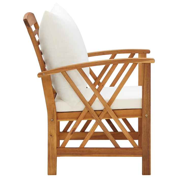 Set mobilier de grădină cu perne, 4 piese, lemn masiv de acacia - WALTI WALTI