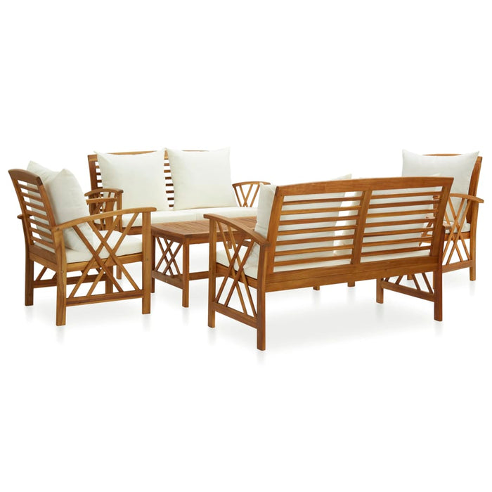 Set mobilier grădină cu perne, 5 piese, lemn masiv de acacia - WALTI WALTI
