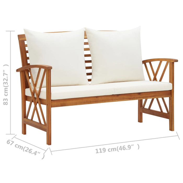 Set mobilier grădină cu perne, 5 piese, lemn masiv de acacia - WALTI WALTI