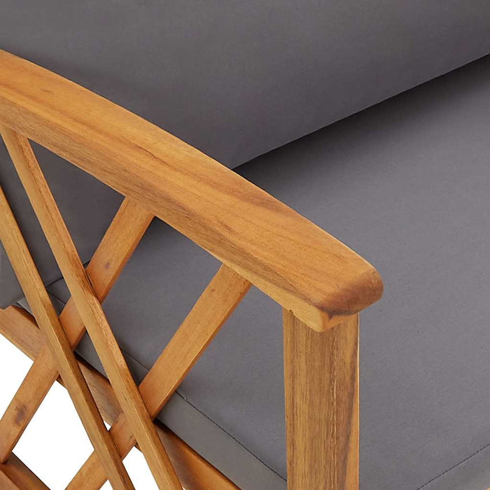 Set mobilier de grădină cu perne, 4 piese, lemn masiv de acacia - WALTI WALTI