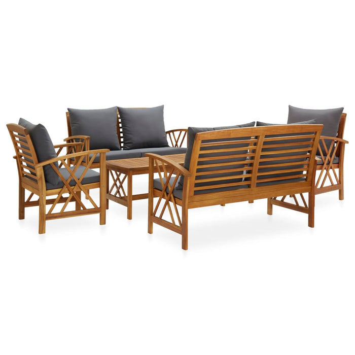 Set mobilier grădină cu perne, 5 piese, lemn masiv de acacia - WALTI WALTI