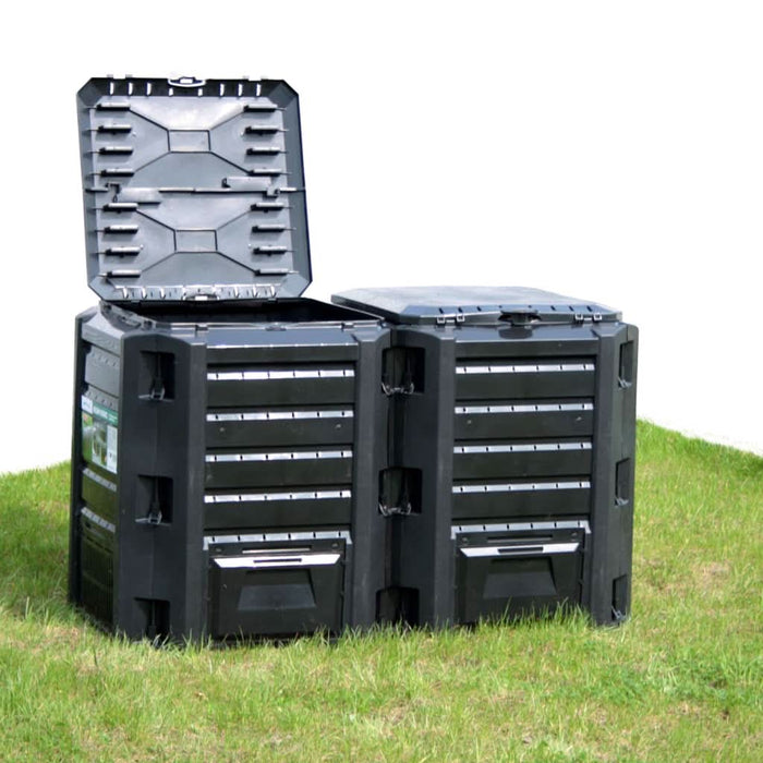 Compostor de grădină, negru, 380 L - WALTI WALTI