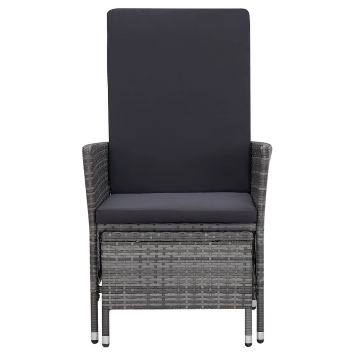 Set mobilier de grădină cu perne, 3 piese, gri, poliratan - WALTI WALTI