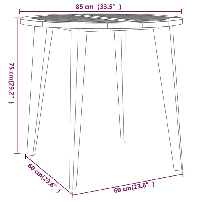 Set mobilier de grădină, 5 piese, lemn masiv de acacia WALTI