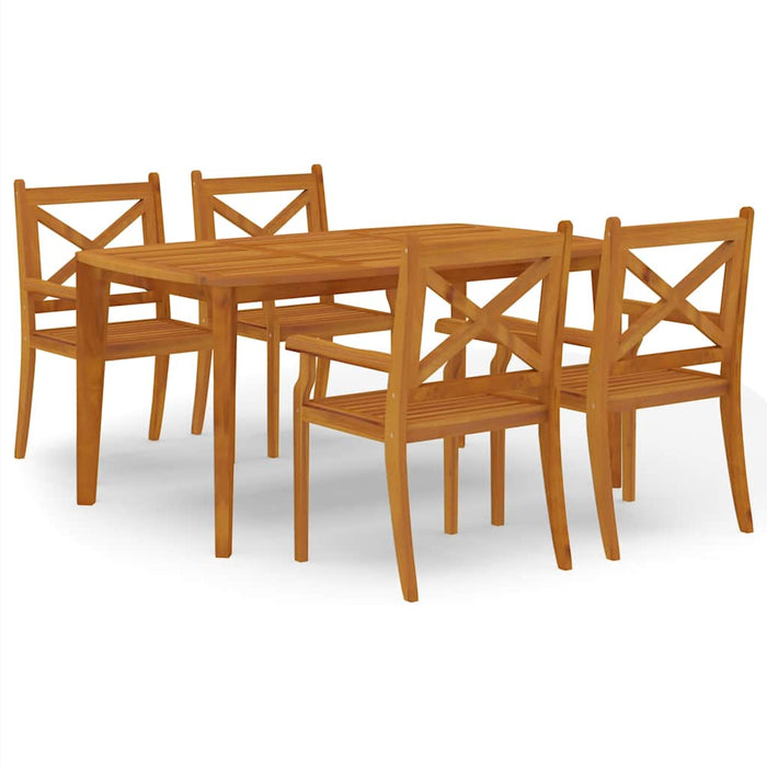 Set mobilier de grădină, 5 piese, lemn masiv de acacia WALTI