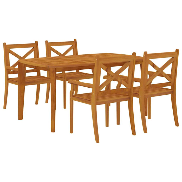 Set mobilier de grădină, 5 piese, lemn masiv de acacia WALTI