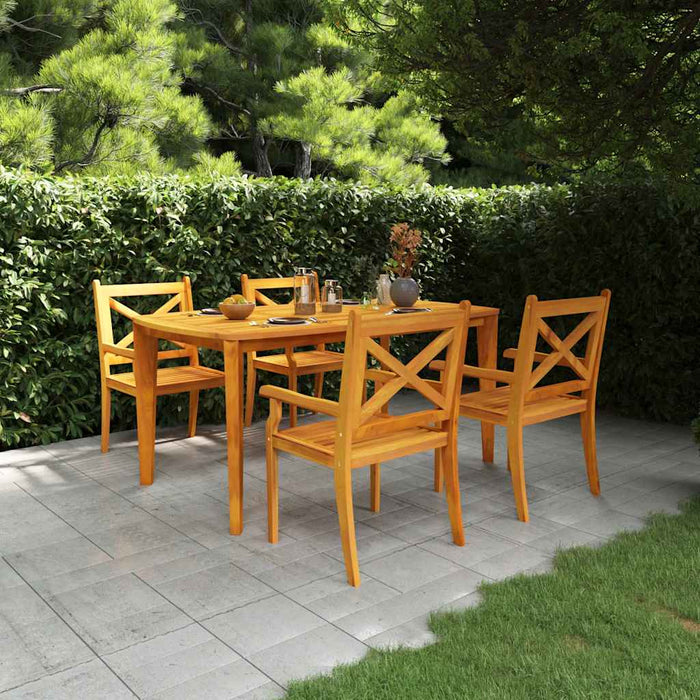 Set mobilier de grădină, 5 piese, lemn masiv de acacia WALTI