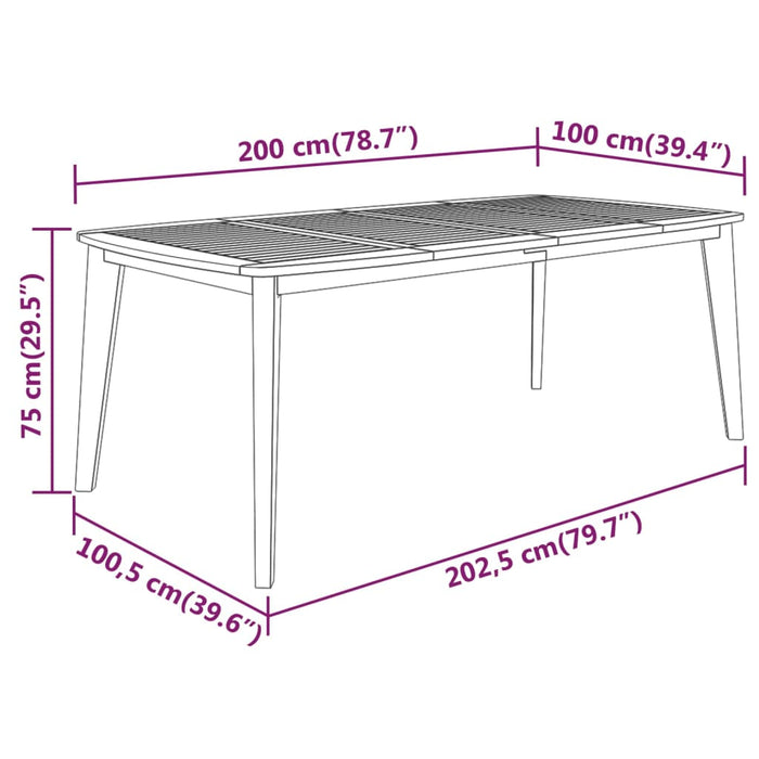 Set mobilier de grădină, 7 piese, lemn masiv de acacia WALTI