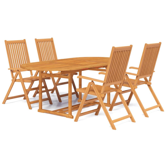 Set mobilier de grădină, 5 piese, lemn masiv de acacia, 150-200 cm WALTI