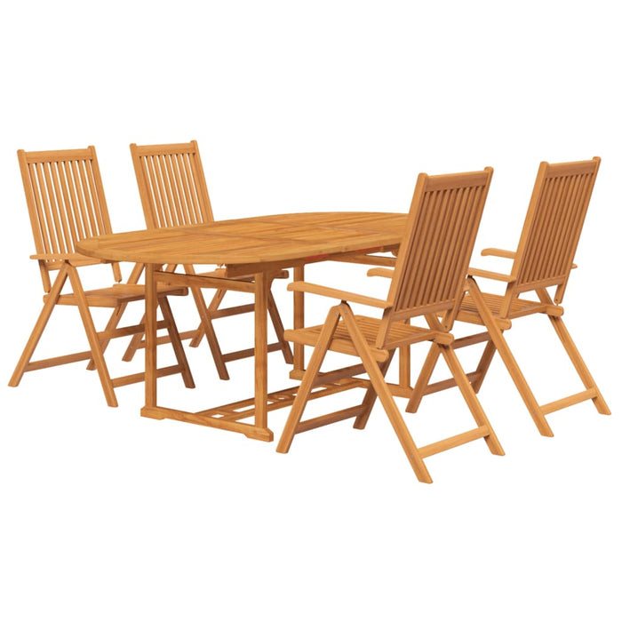 Set mobilier de grădină, 5 piese, lemn masiv de acacia, 150-200 cm WALTI