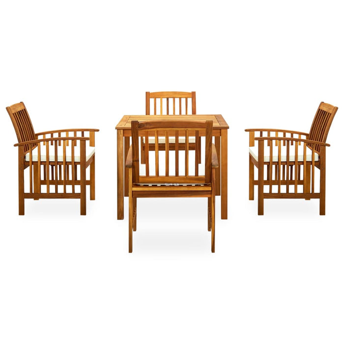 Set mobilier de grădină cu perne, 5 piese, lemn masiv acacia WALTI