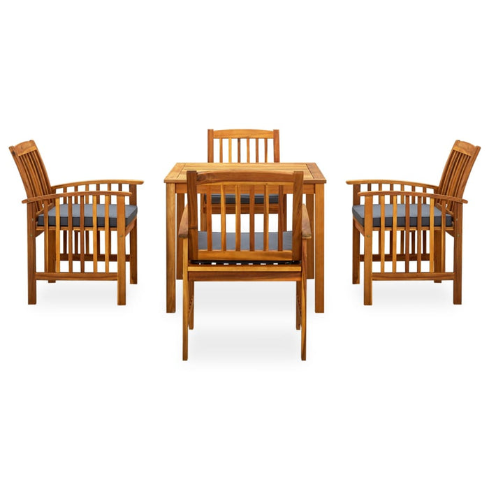 Set mobilier de grădină cu perne, 5 piese, lemn masiv de acacia - WALTI WALTI