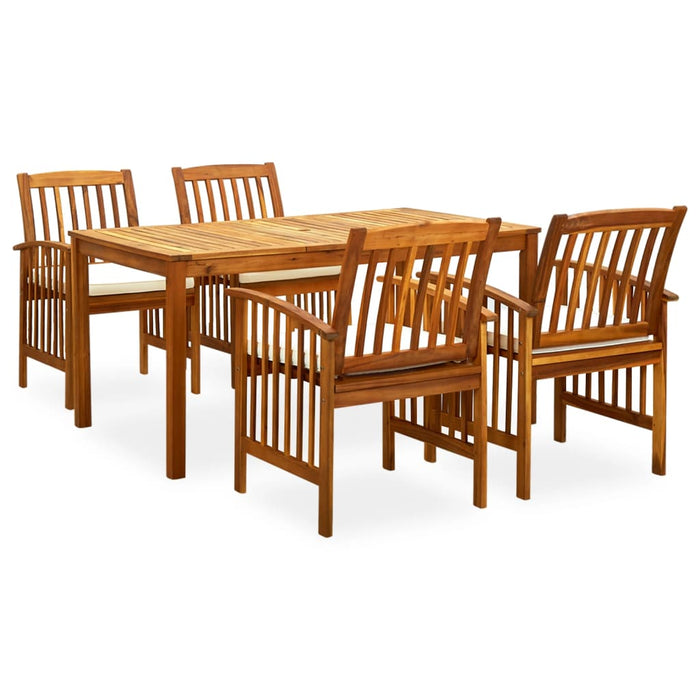 Set mobilier de grădină cu perne, 5 piese, lemn masiv acacia - WALTI WALTI