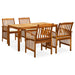 Set mobilier de grădină cu perne, 5 piese, lemn masiv acacia - WALTI WALTI