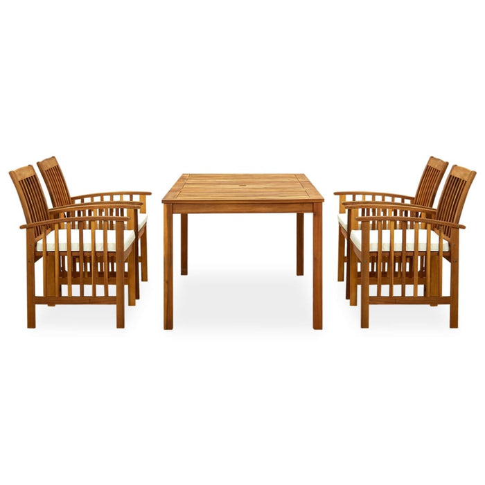 Set mobilier de grădină cu perne, 5 piese, lemn masiv acacia - WALTI WALTI