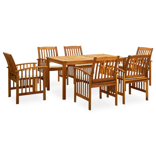 Set mobilier de grădină cu perne, 7 piese, lemn masiv acacia - WALTI WALTI