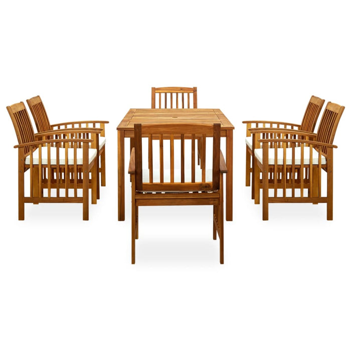 Set mobilier de grădină cu perne, 7 piese, lemn masiv acacia - WALTI WALTI