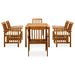 Set mobilier de grădină cu perne, 7 piese, lemn masiv acacia - WALTI WALTI