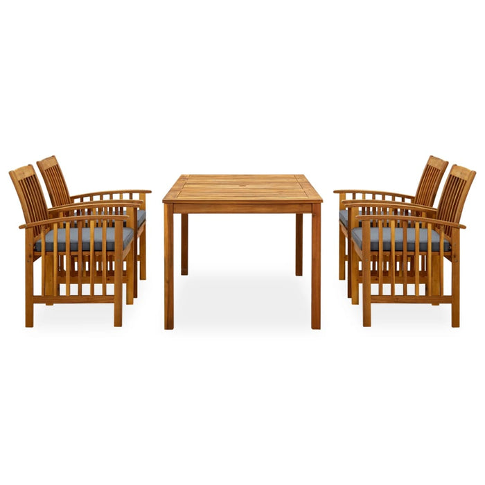 Set mobilier de grădină cu perne, 5 piese, lemn masiv de acacia WALTI