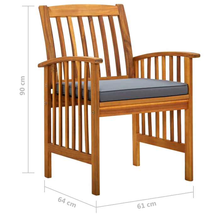 Set mobilier de grădină cu perne, 5 piese, lemn masiv de acacia WALTI