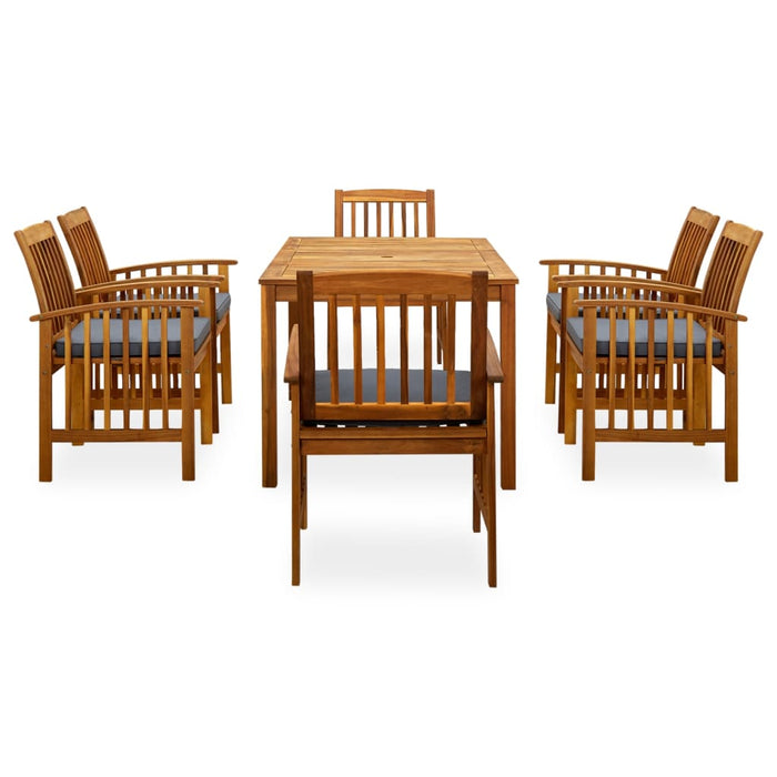 Set mobilier de grădină cu perne, 7 piese, lemn masiv acacia WALTI