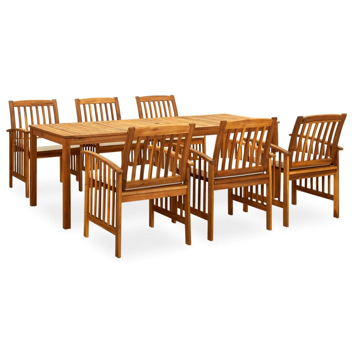 Set mobilier de grădină cu perne, 7 piese, lemn masiv acacia WALTI