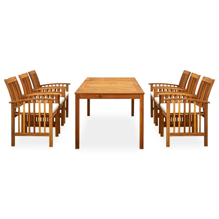 Set mobilier de grădină cu perne, 7 piese, lemn masiv acacia WALTI