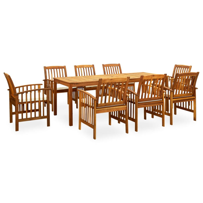 Set mobilier de grădină cu perne, 9 piese, lemn masiv acacia - WALTI WALTI