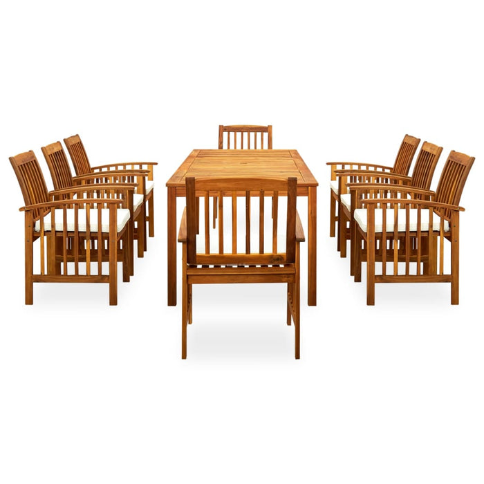 Set mobilier de grădină cu perne, 9 piese, lemn masiv acacia - WALTI WALTI
