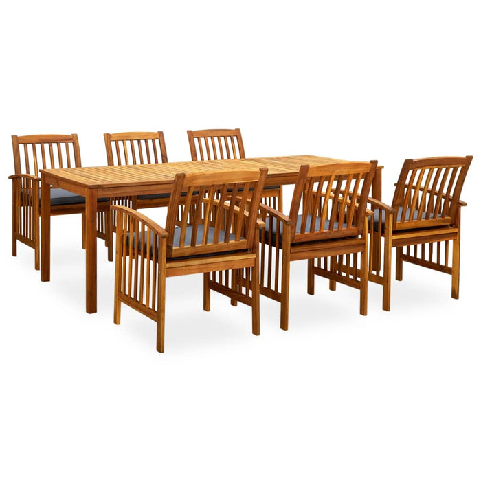 Set mobilier de grădină cu perne, 7 piese, lemn masiv acacia - WALTI WALTI