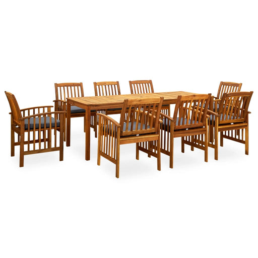 Set mobilier de grădină cu perne, 9 piese, lemn masiv acacia - WALTI WALTI