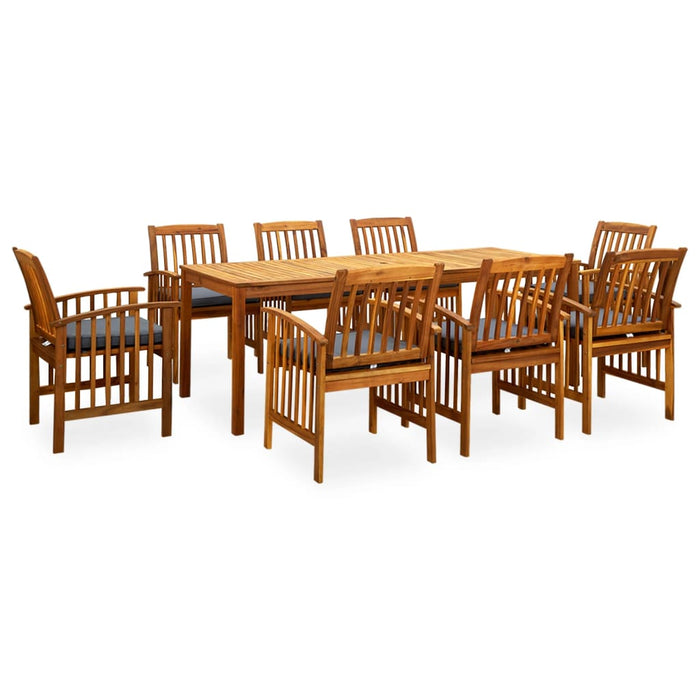 Set mobilier de grădină cu perne, 9 piese, lemn masiv acacia - WALTI WALTI
