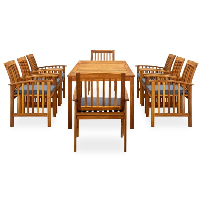 Set mobilier de grădină cu perne, 9 piese, lemn masiv acacia - WALTI WALTI