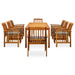 Set mobilier de grădină cu perne, 9 piese, lemn masiv acacia - WALTI WALTI