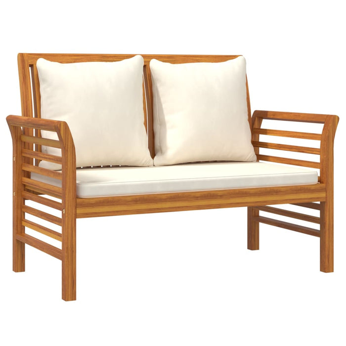 Set mobilier de grădină cu perne, 4 piese, lemn masiv de acacia WALTI