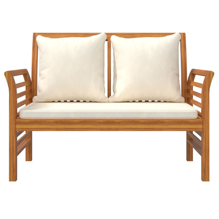 Set mobilier de grădină cu perne, 4 piese, lemn masiv de acacia WALTI